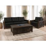 Wooden Frame, Upholstered Sofa - Walnut - Image 7