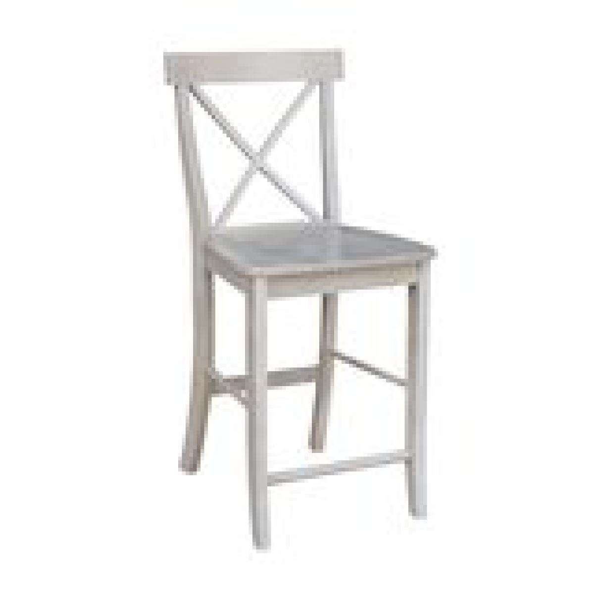 Dining Essentials - X-Back Stool in Taupe Gray - Image 4
