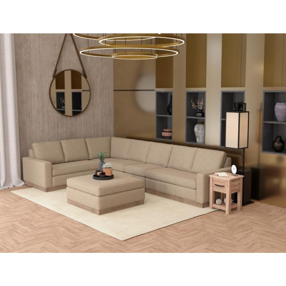 Wooden Frame & Base, Sectional Left-Arm Loveseat - Georgia - Image 3