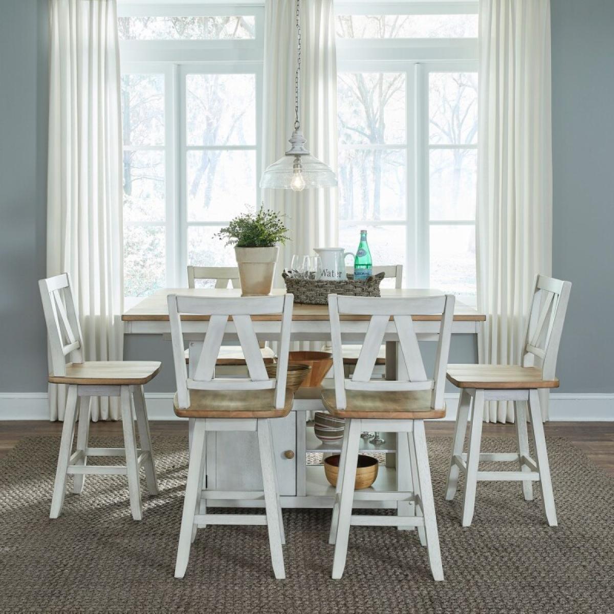 Lindsey Farm 7 Piece Gathering Table Set - Image 2