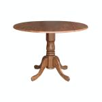 Dining Essentials - Round Drop Leaf Pedestal Table in Bourbon Oak - Image 3