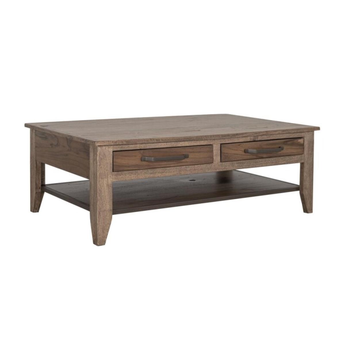 4 Drawer, 1 Shelf, Cocktail Table - Natural Teca - Image 2