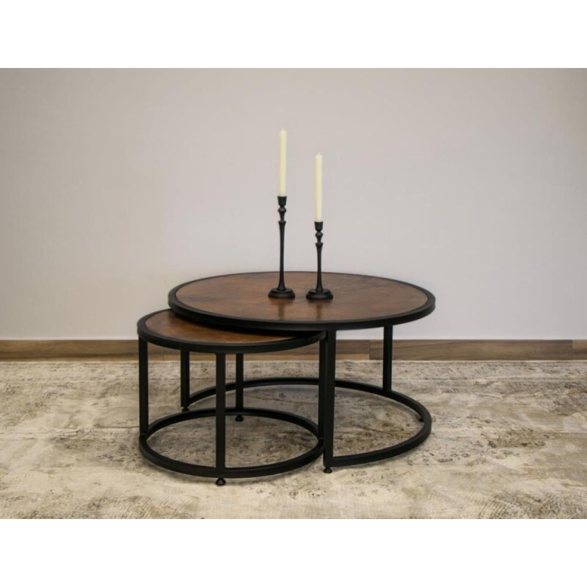 Copper Top & Iron Base Cocktail Table - Blackburn - Image 3