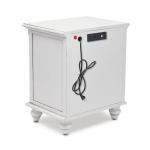 Monaco Blanc 2 Drawer Electrified Nightstand - Image 6