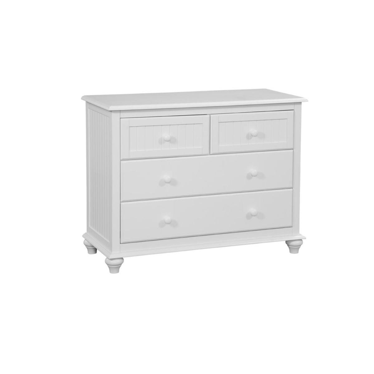 Cottage 4 Drawer Chest in White - Image 2