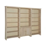 72 Inch High Bookshelfs (x3 bookshelf units) w/pair of bookcase doors - SH-3227F