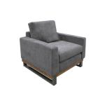 Metal & Wood Base, Armchair - Mita