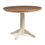 Dining Essentials - 42" Round Solid Top w/ 30"H Transitional Pedestal in Hickory and Shell - T52-27B