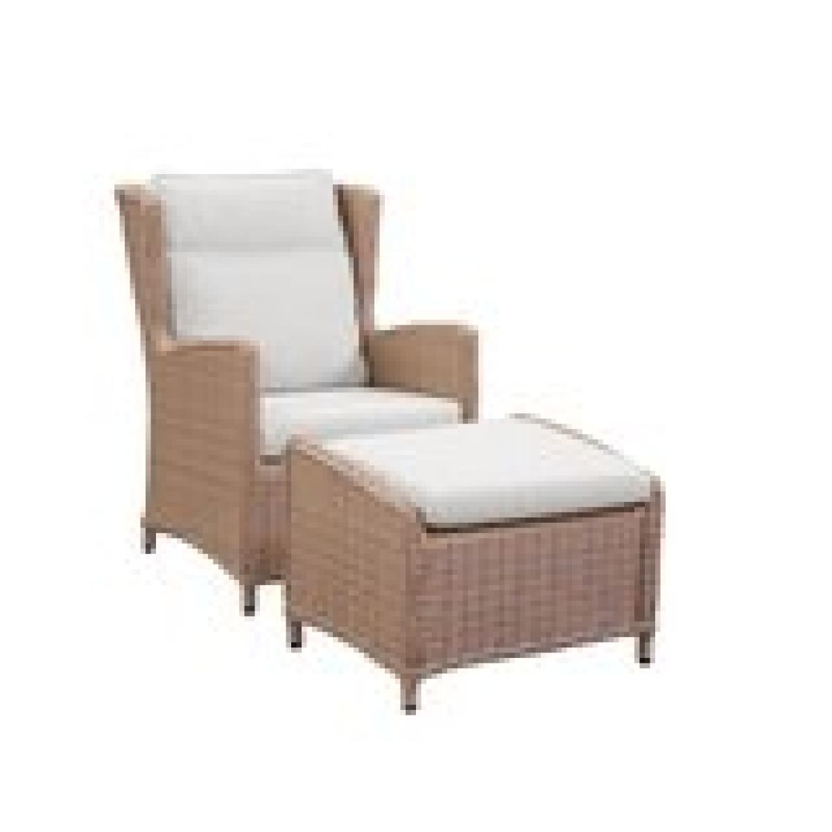 PARKS: Outdoor Living- Biscayne Lounge Chair w/Footstool - Image 5
