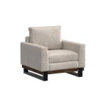 Metal & Wood Base, Armchair - Blackburn