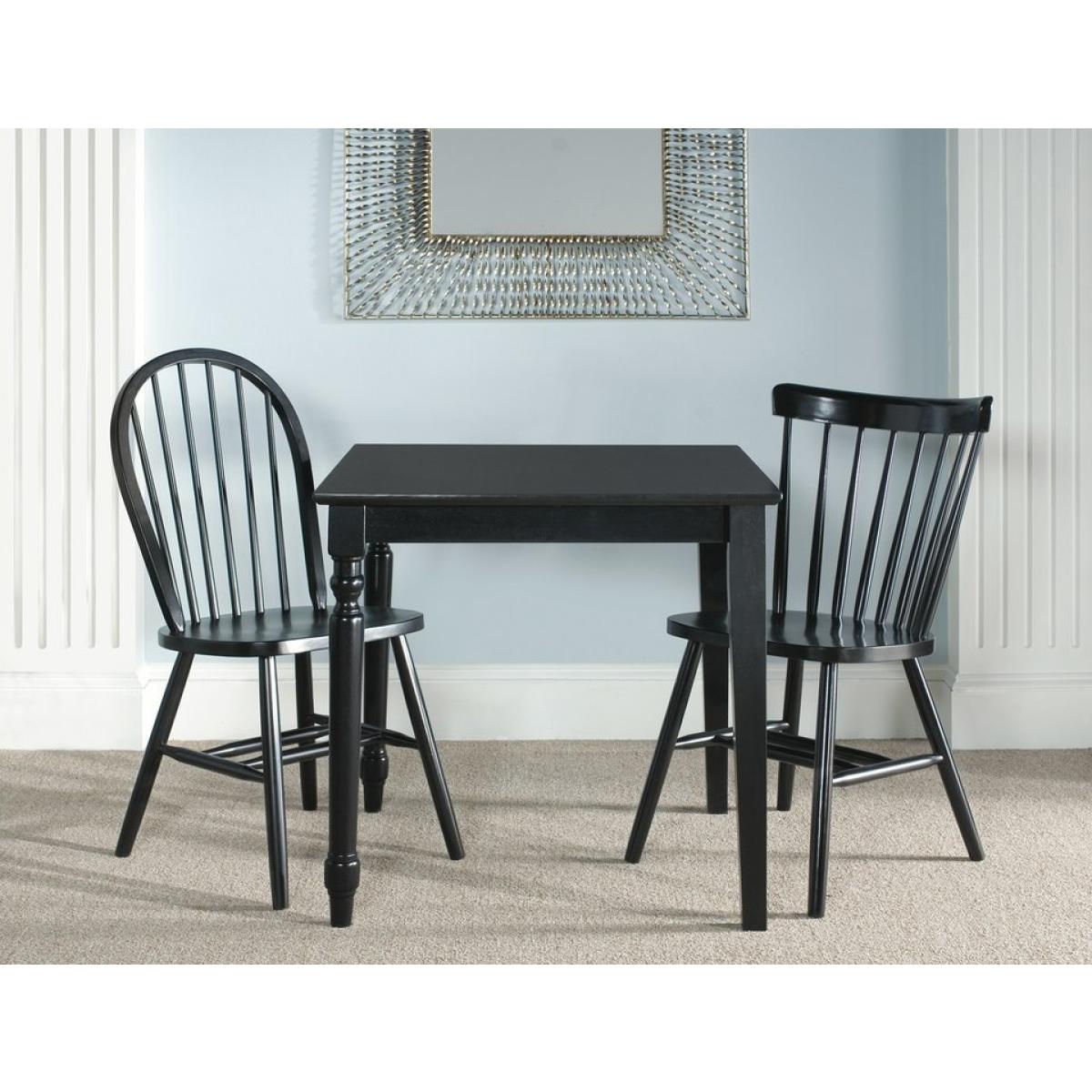 Dining Essentials - 36'' Square Top w/ 30'' Shaker Legs in Black - T46-3636T - Image 3
