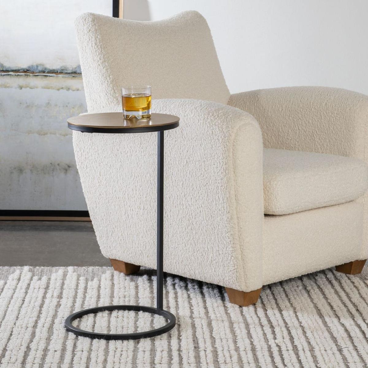 Brunei Accent Table, Gold - Image 8