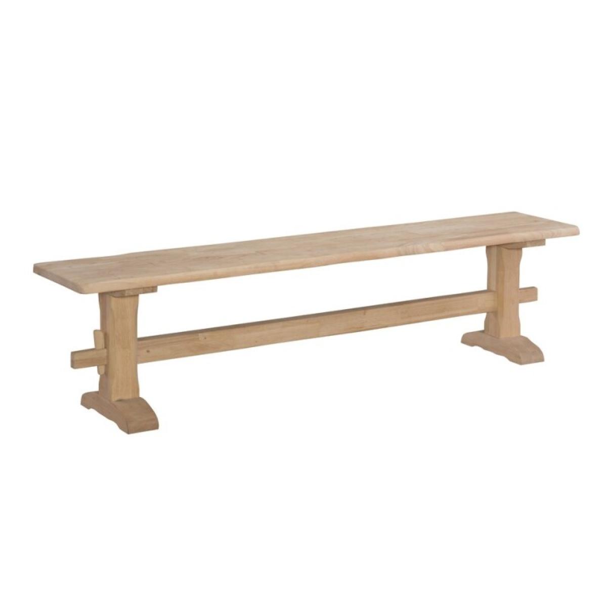 bda5d46859627b7577f73477255b0e1b Live Edge Trestle Bench Top & Base - Image 1