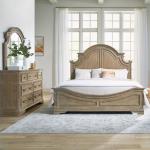 King Panel Bed, Dresser & Mirror