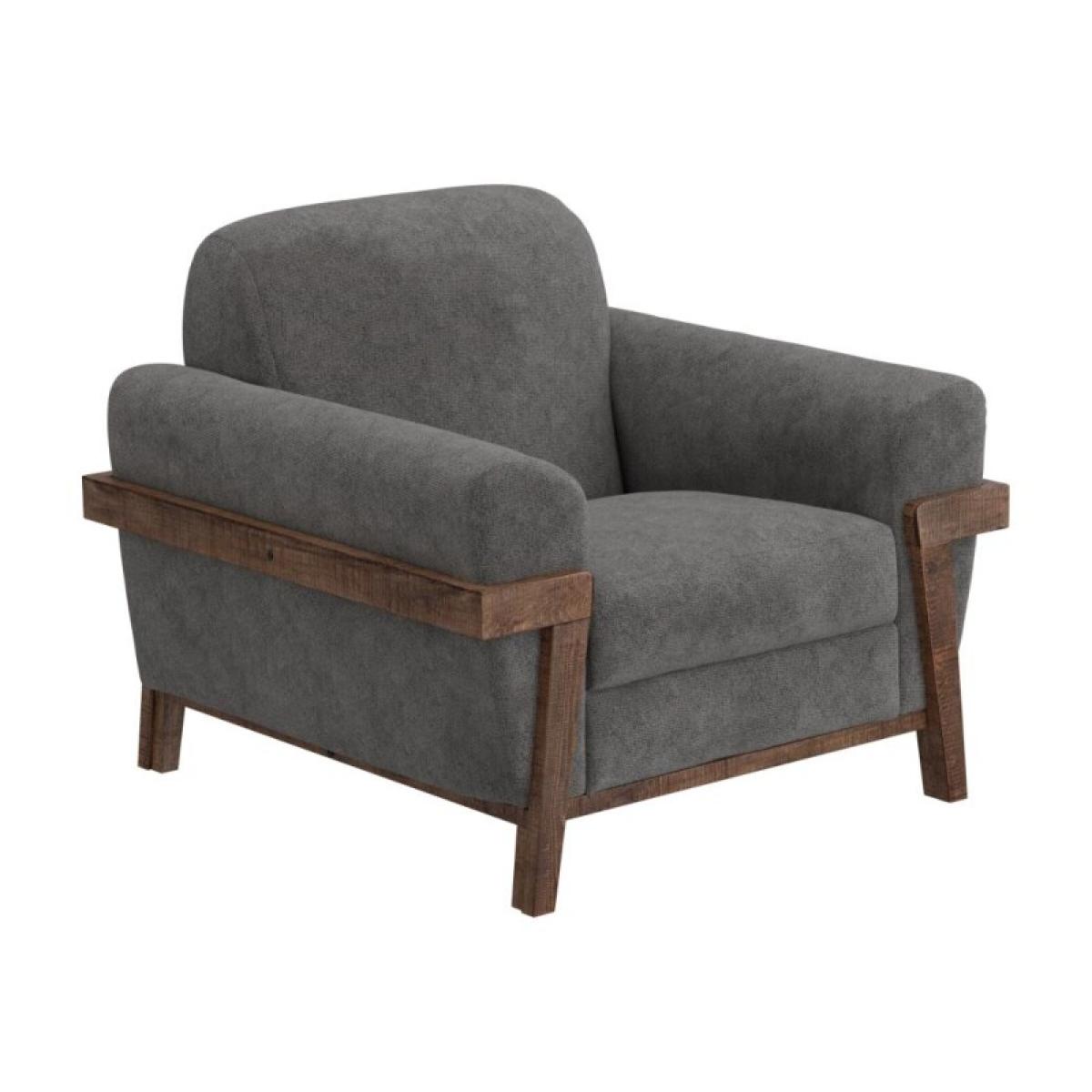 Wooden Frame & Base, Armchair - Loft Brown - Image 2