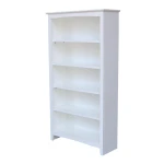 Tykes Collection - 60'' Shaker Bookcase in Pure White