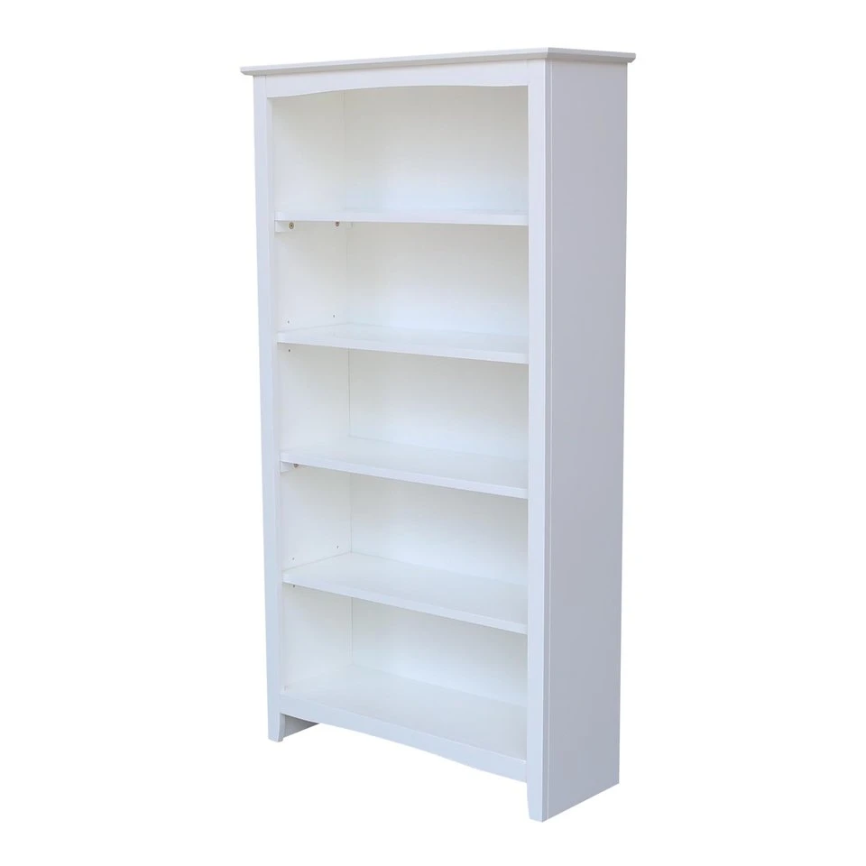 bf5c7744718f4cb7a791edecbf734084 Tykes Collection - 60'' Shaker Bookcase in Pure White - Image 1