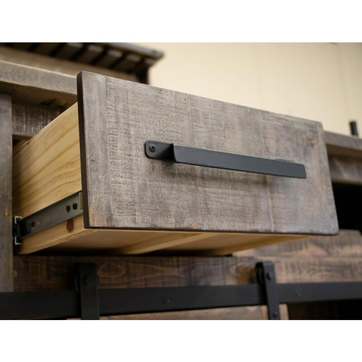 2 Drawer 2 Doors Bar - Loft Brown - Image 6