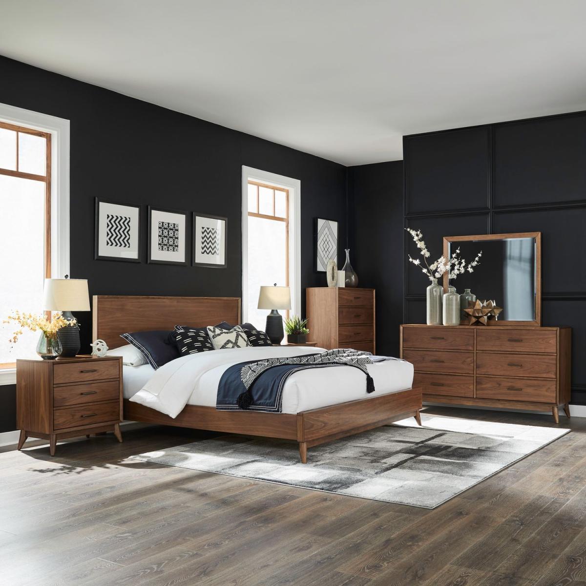 Queen Platform Bed, Dresser & Mirror, Chest, Night Stand - Image 2
