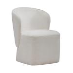 Accent Dining Chair w/ Casters - Ivory - Image 5