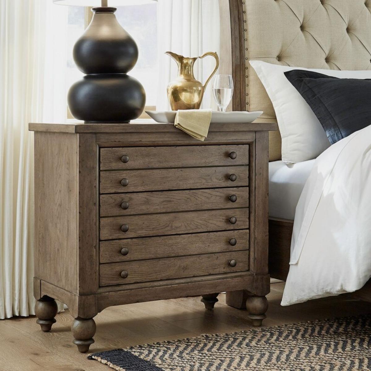 Americana Farmhouse Bedside Chest w/ Charging Station - Image 2