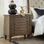 Americana Farmhouse Bedside Chest w/ Charging Station