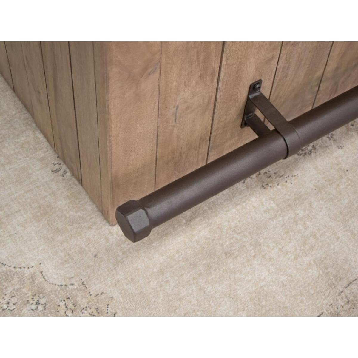 4 Door Wooden Bar - Natural Parota - Image 6