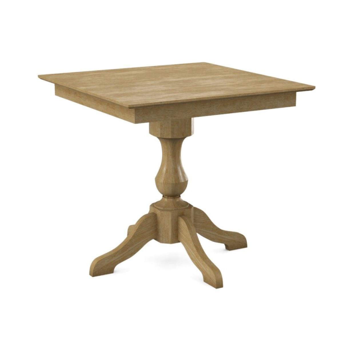Build Your Own Pedestal Table w/ 36" Square Tabletop w/ Reverse Bevel Edge - Image 2