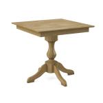 Build Your Own Pedestal Table w/ 36" Square Tabletop w/ Reverse Bevel Edge