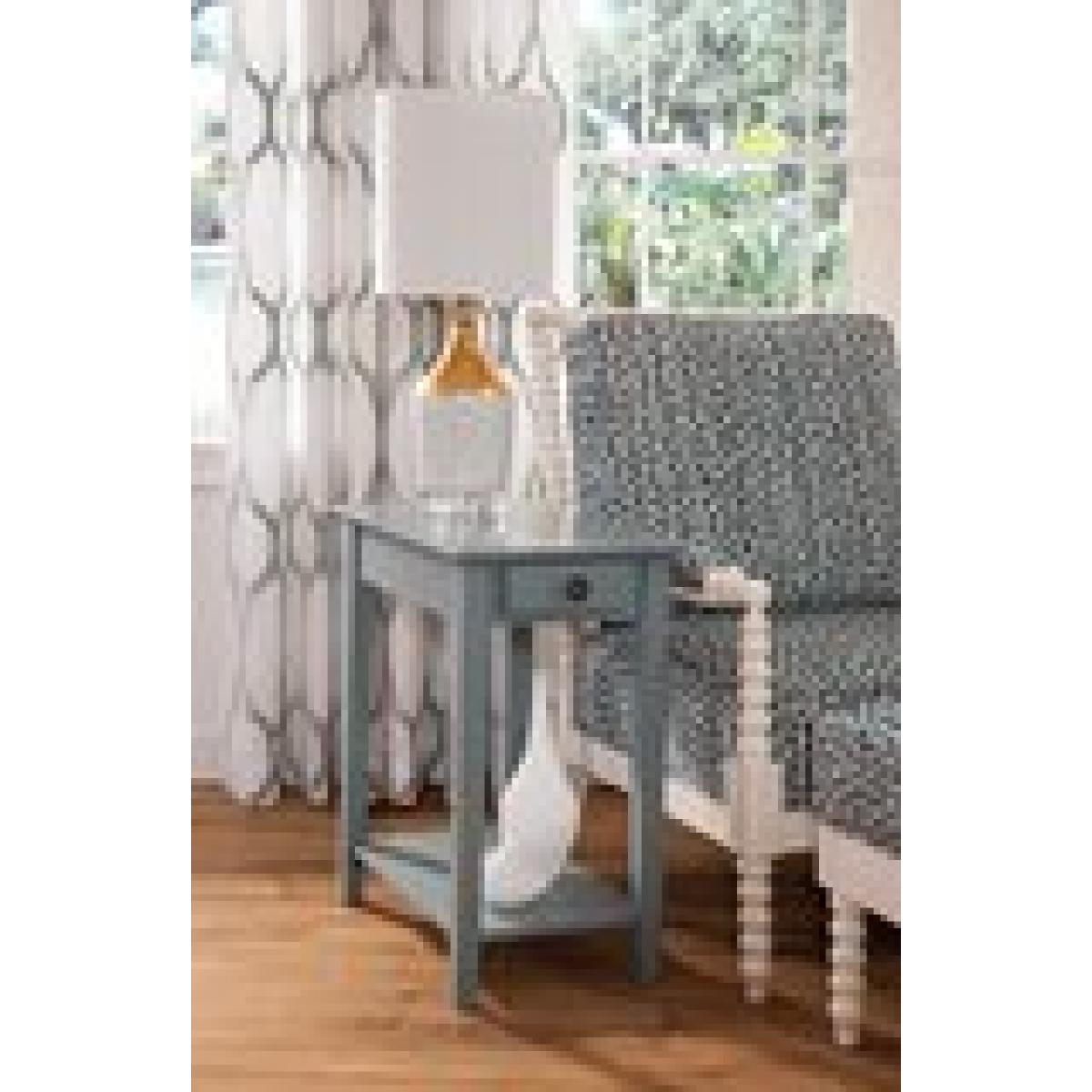 Destinations Collection - Narrow End Table in Ocean Blue - Image 7