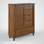 Farmhouse Chic Collection - Sliding Door Chest in Bourbon