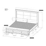6/6 Eastern King footboard bench with three cubbies for storage - Walnut - Image 8