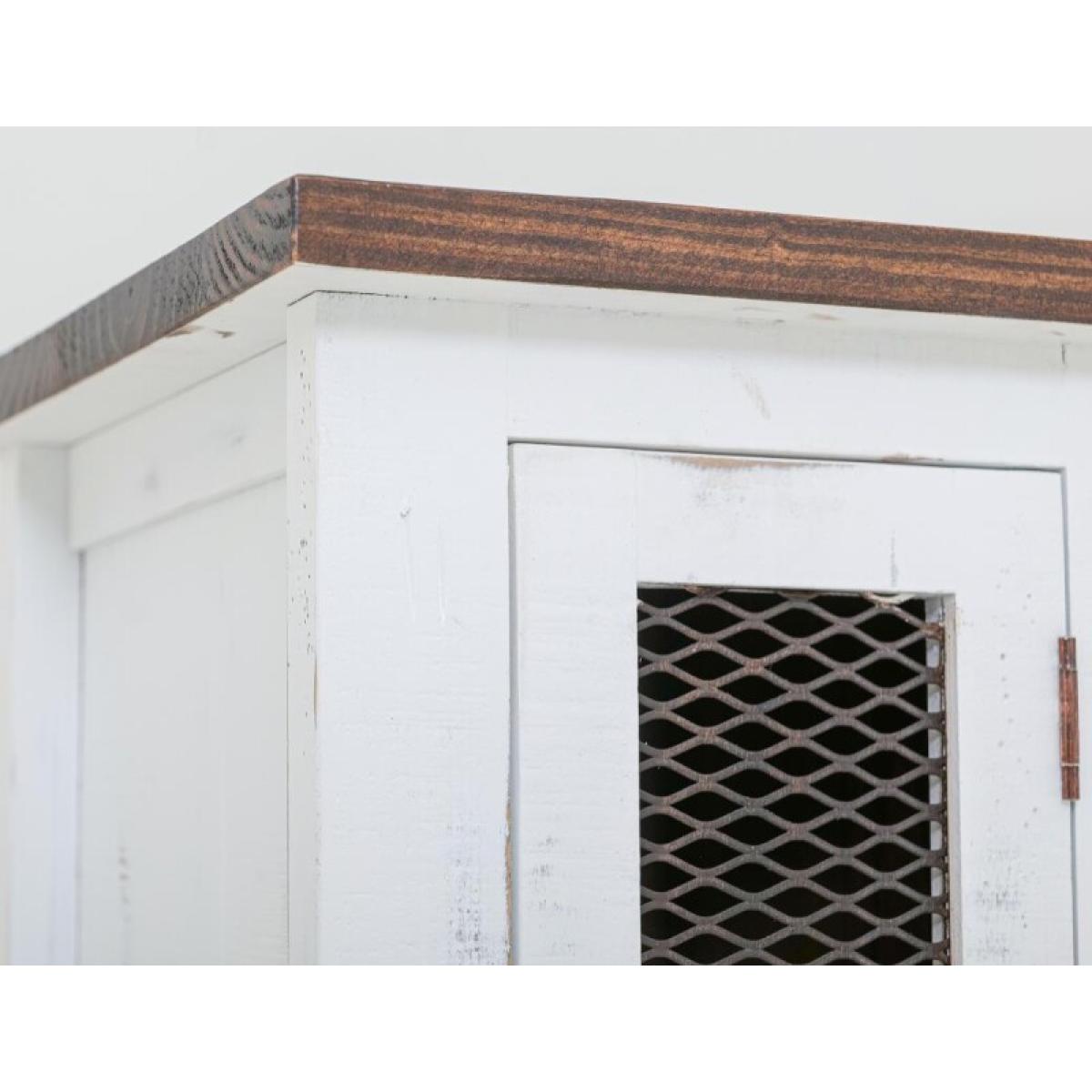 1 Metal Mesh Door Chairside Table - Pueblo - Image 10