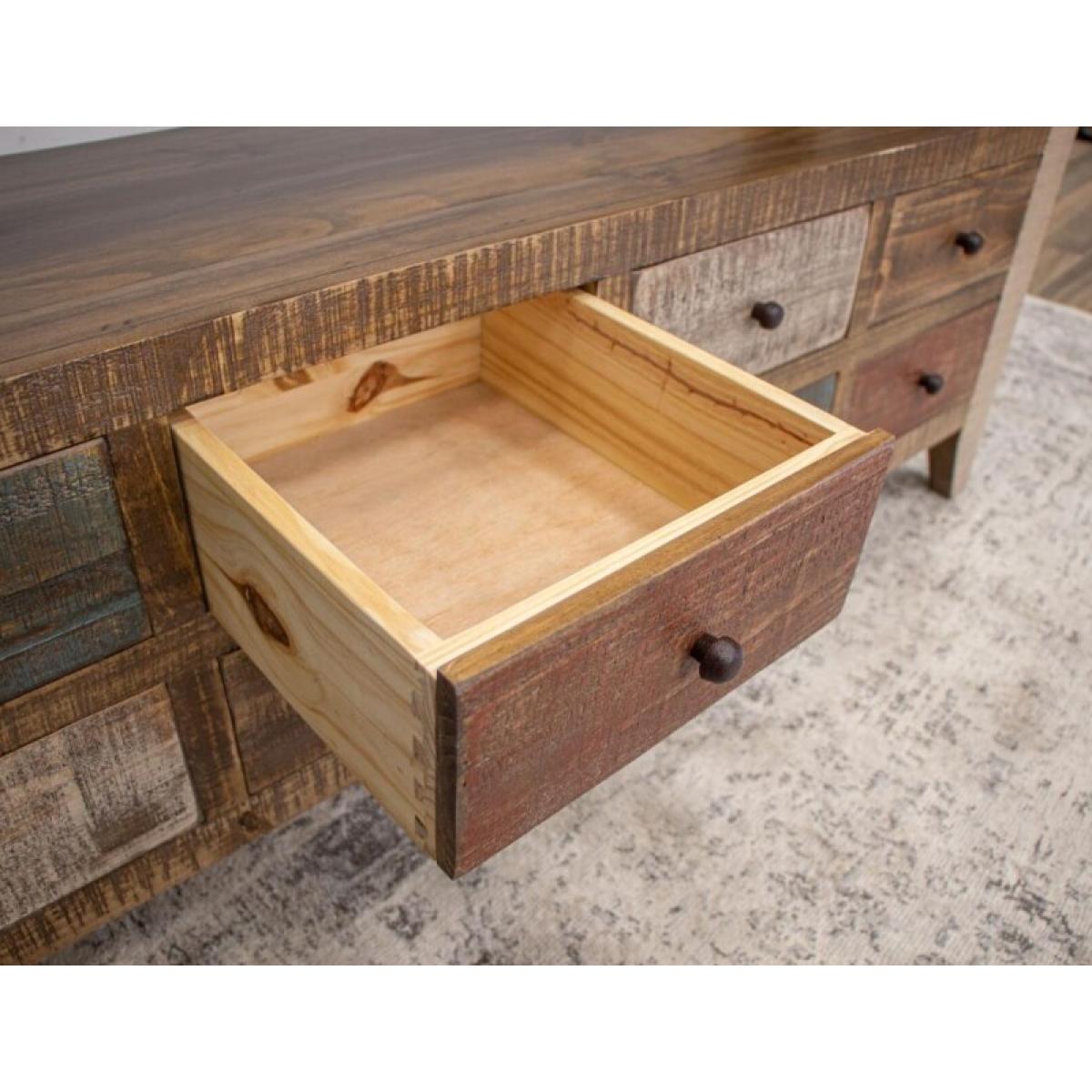 2 Drawer End Table - Antique - Image 6