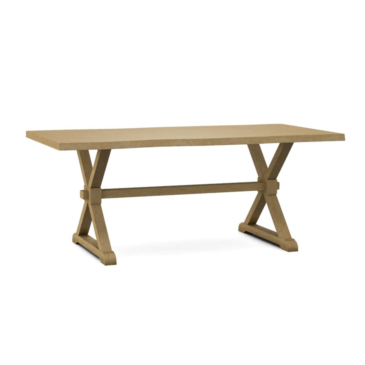 Farmhouse Live Edge Table Top w/ Farmhouse Trestle Base - T-3872TB - Image 3