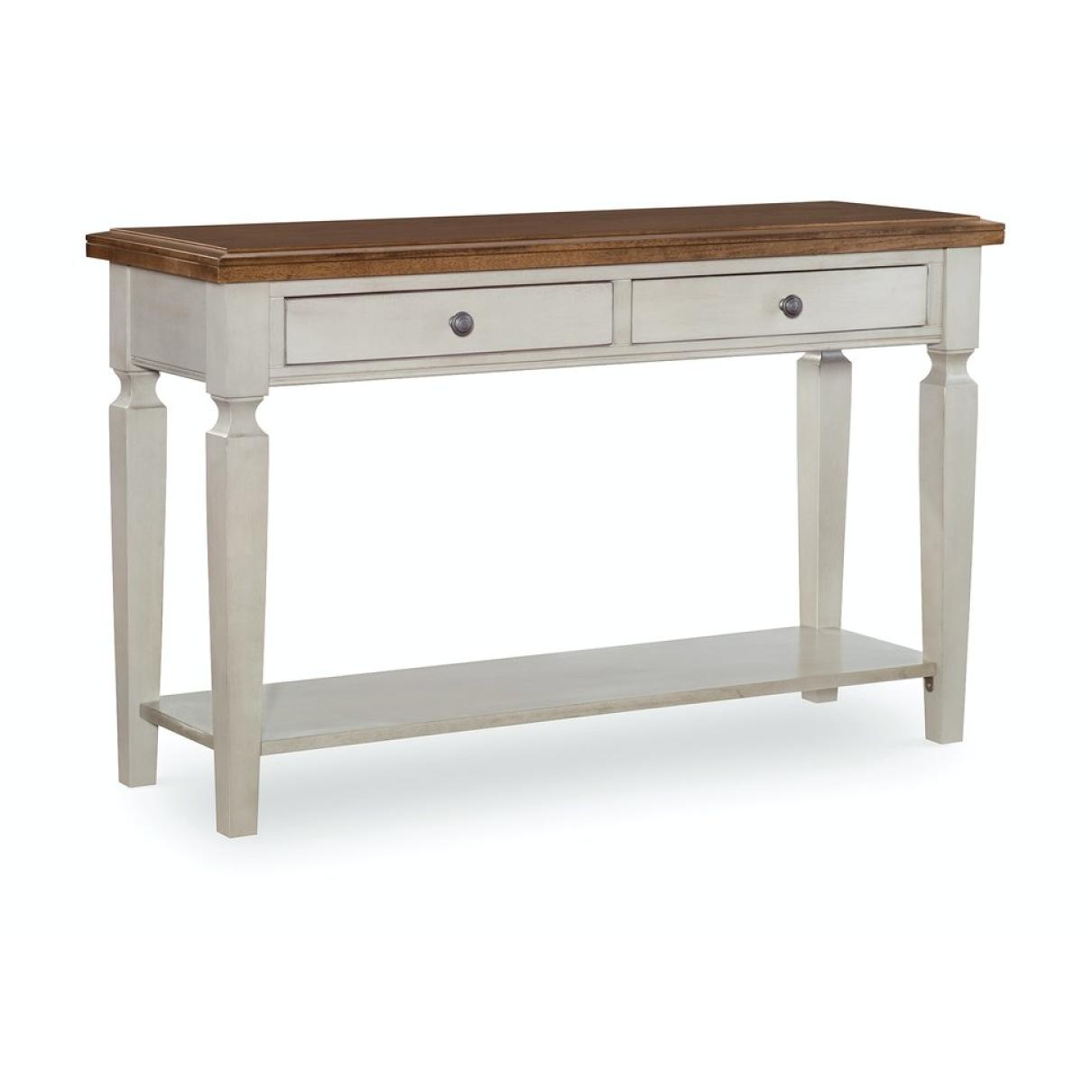Home Accents - Vista Sofa Table in Hickory & Shell - Image 2