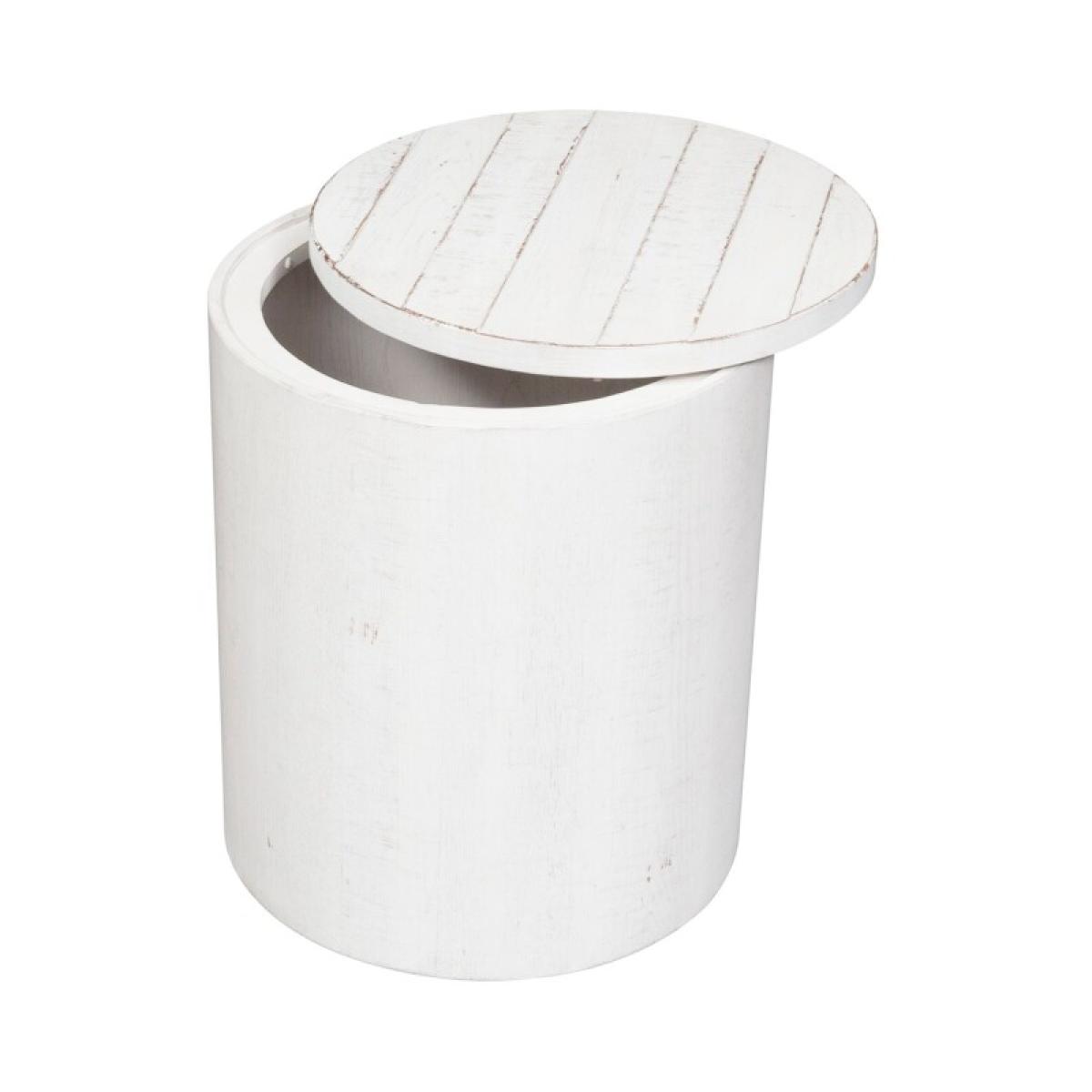 Modern Farmhouse Drum End Table - Image 5