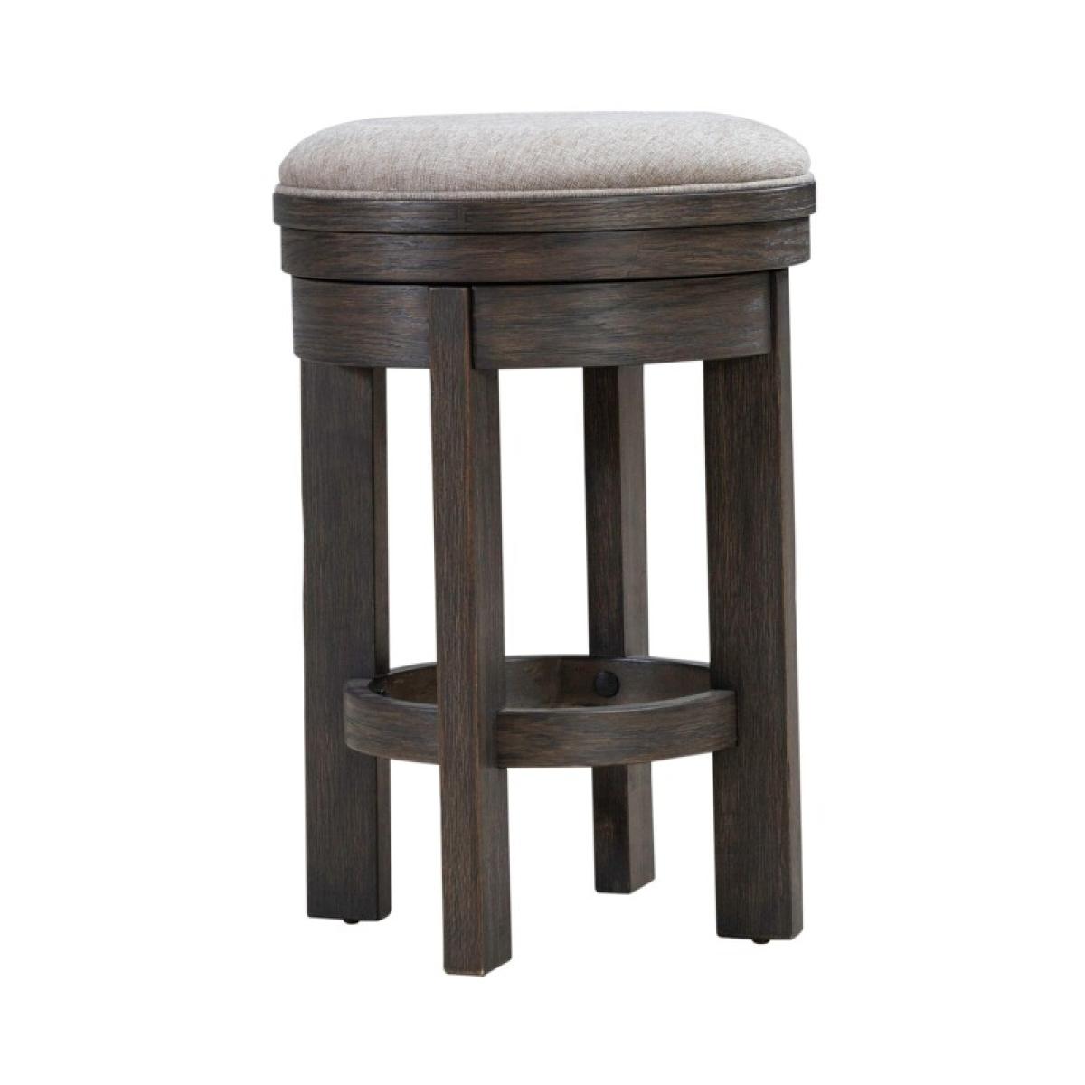 Lennox Hill Uph Swivel Console Stool - Image 4