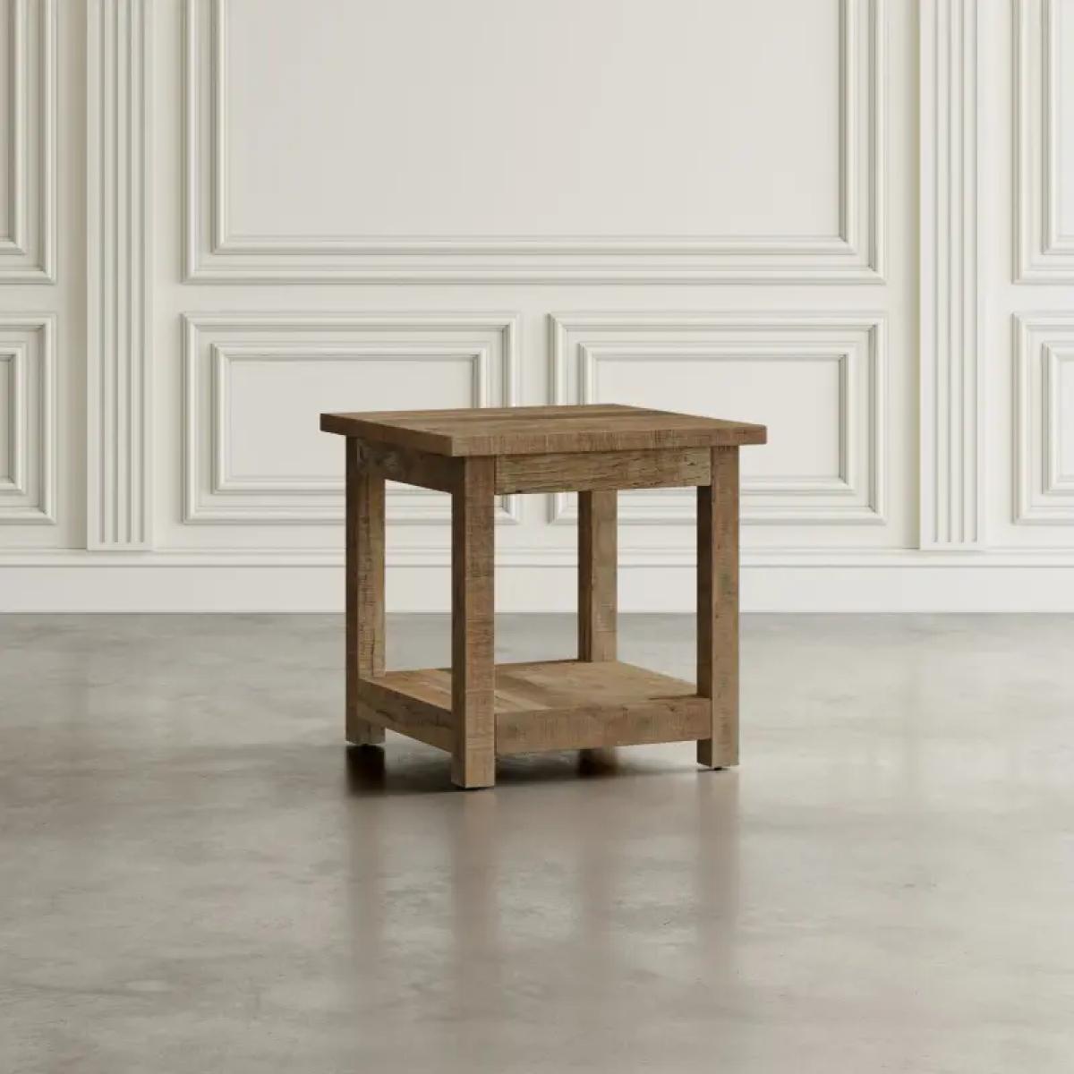 Reclamation Salvaged Wood End Table - Image 6