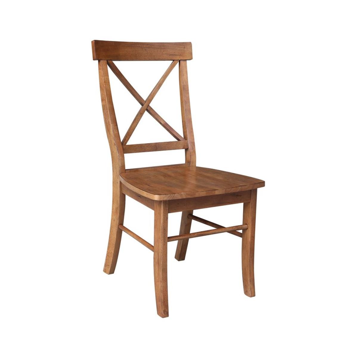 Dining Essentials - X-Back Chair in Bourbon Oak - Image 2