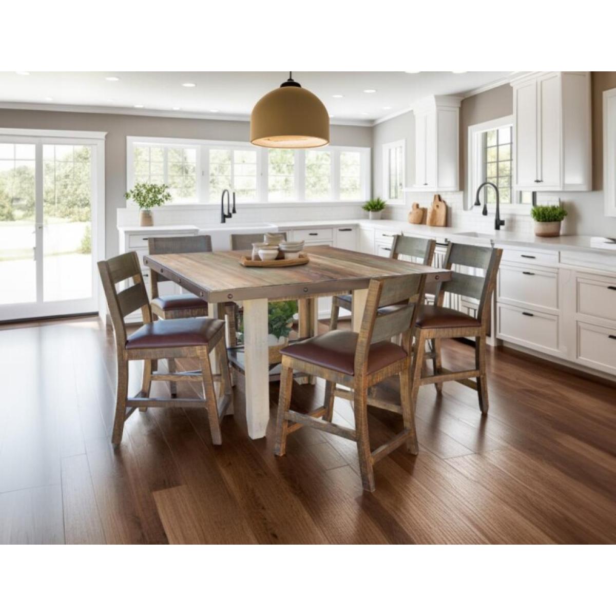 52" Counter Height Table - Antique - Image 3