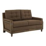 Wooden Frame, Upholstered Loveseat - Xel-Ha II