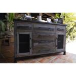 6 Drawer 2 Doors Buffet - Antique - Image 3