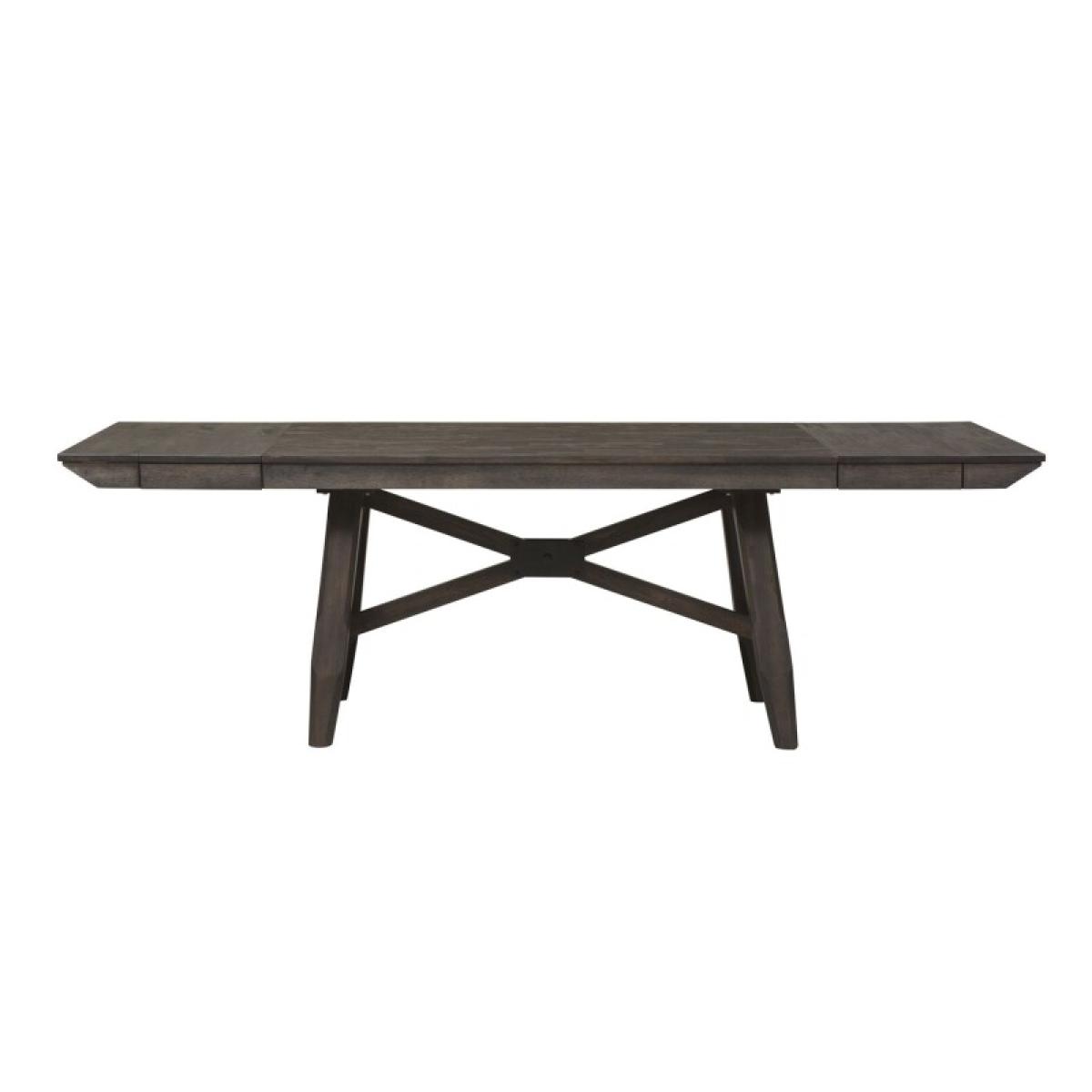 Double Bridge Optional 6 Piece Trestle Table Set - Image 4
