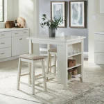 Brook Creek 3 Piece Counter Set - White