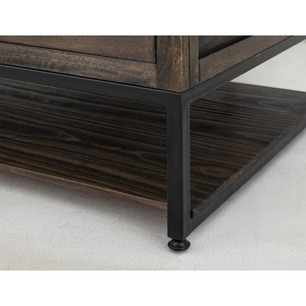 4 Drawer, 1 Shelf Cocktail Table - Dark Mita - Image 5