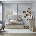 King California Panel Bed, Dresser & Mirror