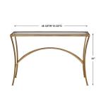 Alayna Console Table, Gold - Image 6