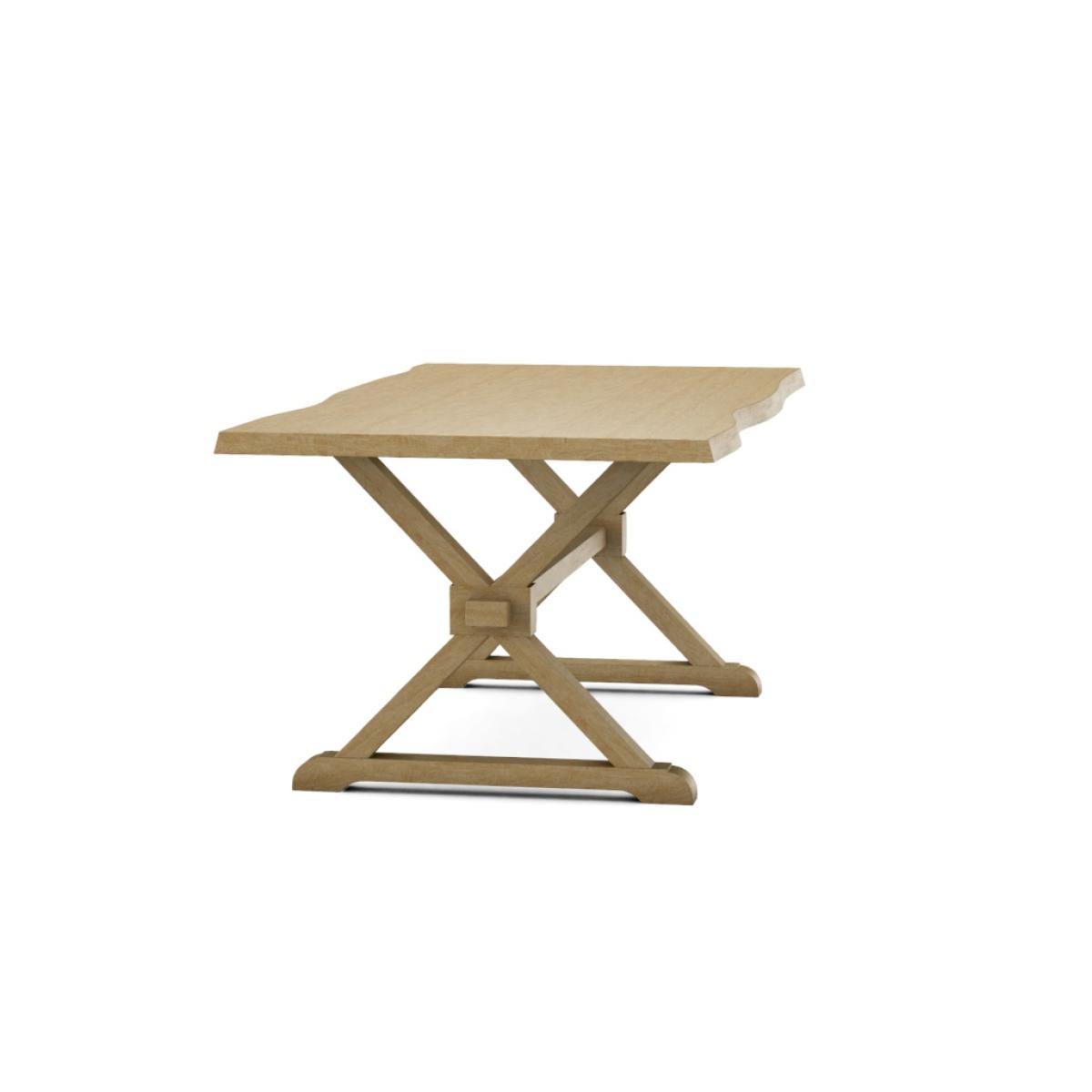 Farmhouse Live Edge Table Top w/ Farmhouse Trestle Base - T-4074A - Image 33