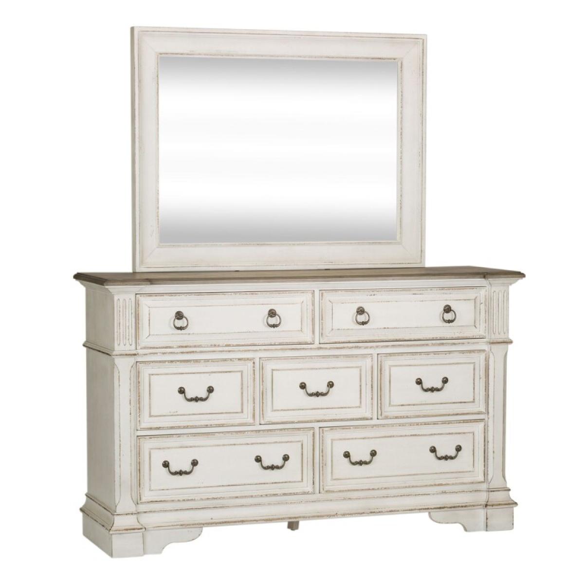 King Uph Sleigh Bed, Dresser & Mirror - Image 4
